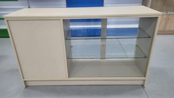 Mostrador Mixto con Vitrina completa tapa madera - Imagen 5